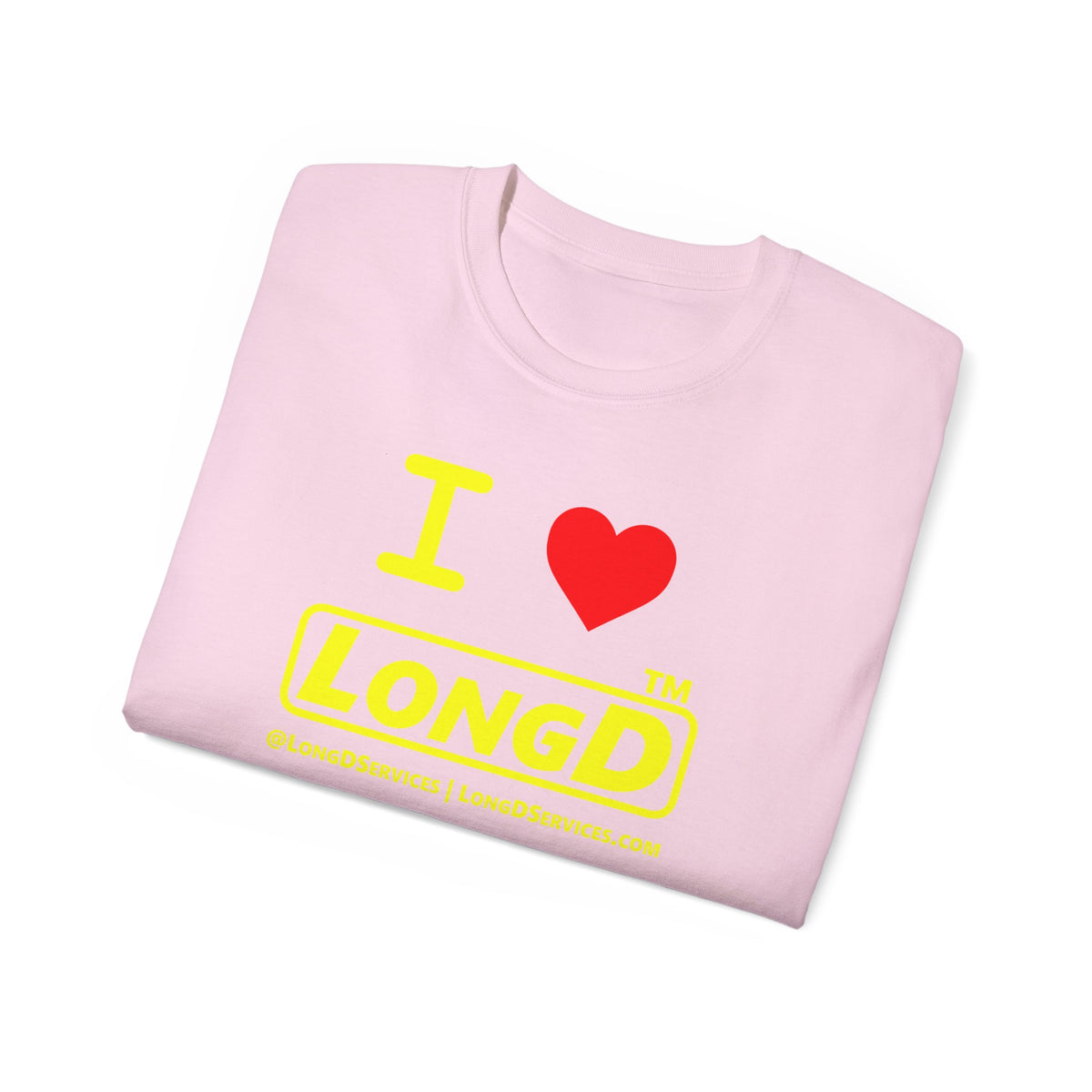 I Luv LongD Tag-domain positive alternate basic logo cotton tee