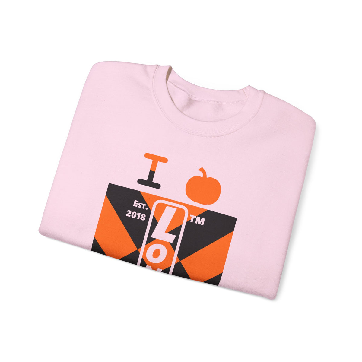 I pumpkin LongD Tag negative upright mixed argyle logo crewneck sweatshirt