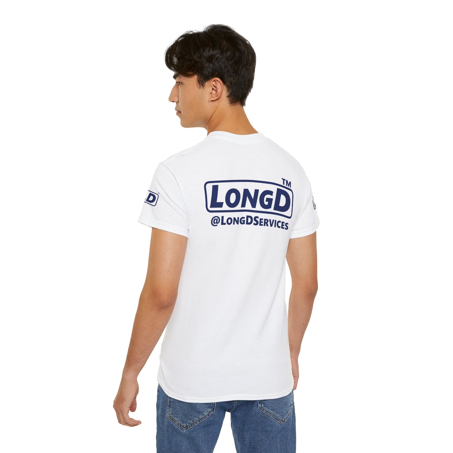 I fist LongD official Chicago logo 4-print cotton tee with multicolored fist