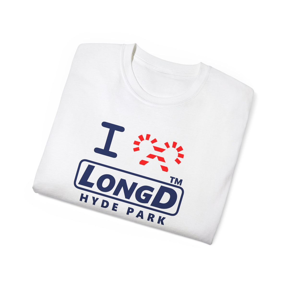 I candy cane LongD Hyde Park positive official basic navy logo cotton tee