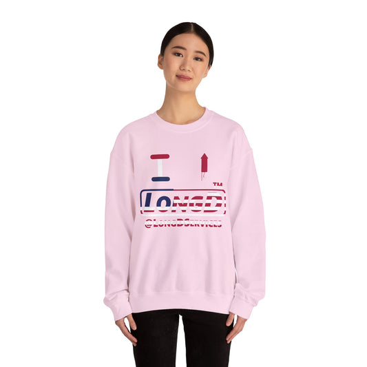 I firecracker LongD positive flag tag logo crewneck sweatshirt