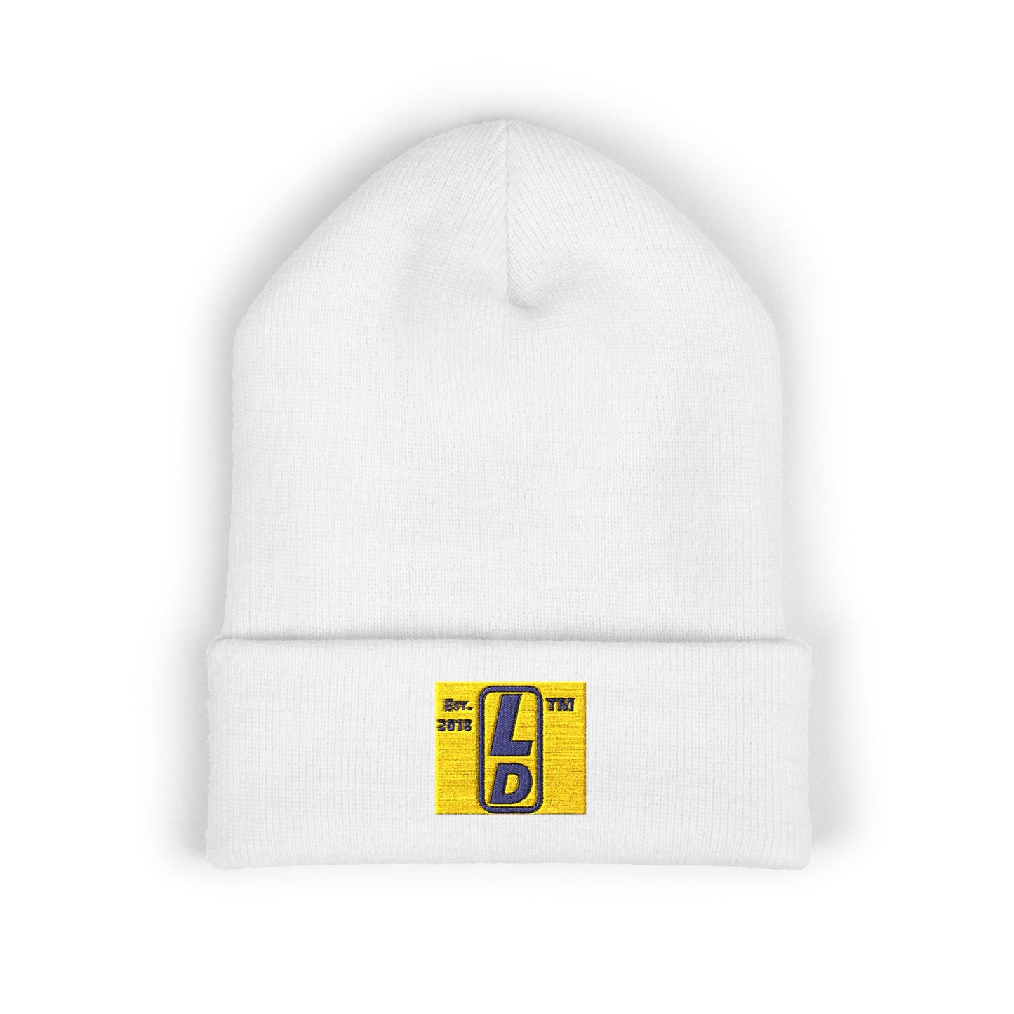 Embroidered Classic Cuffed Beanie official logo upright initials