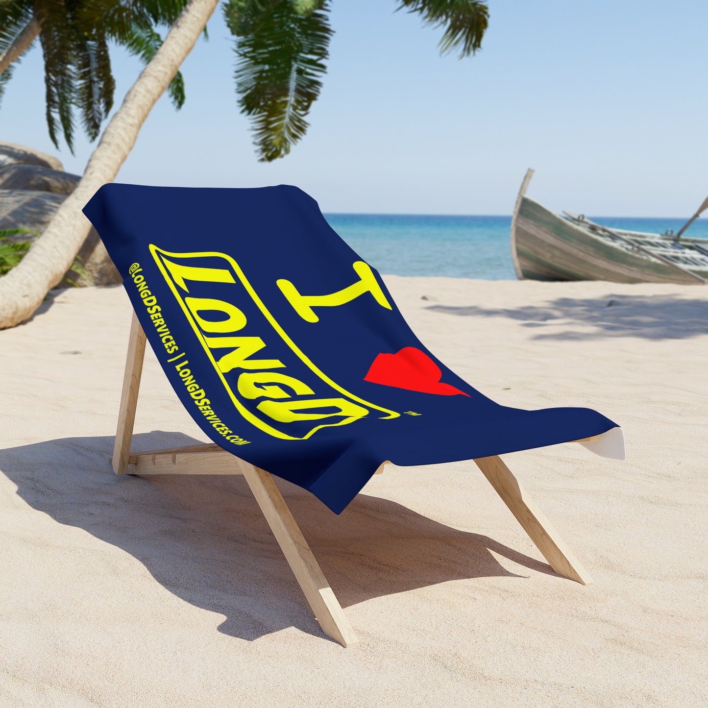 I Luv LongD Reverse Beach Towel