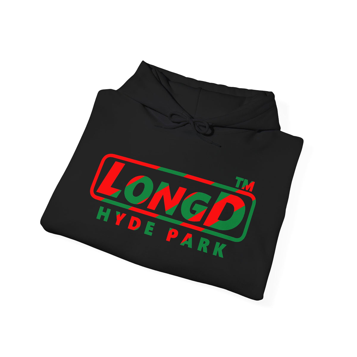 LongD Hyde Park positive pixel-weighted 6-striped logo (Xmas colors) hoodie
