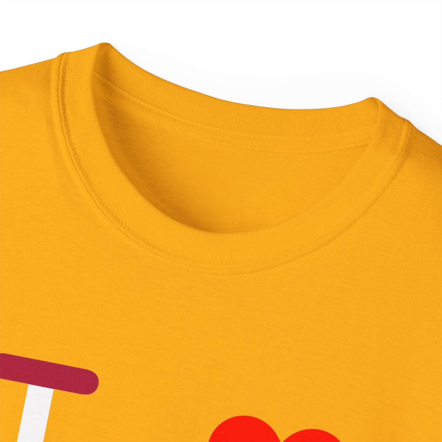 I Luv LongD® Logo Cotton Tee Blue, White and Red positive thirds text