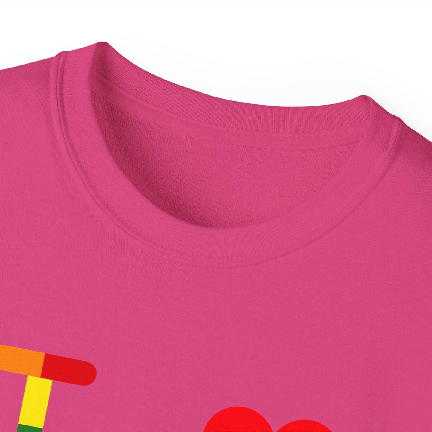 I Luv LongD® Logo Cotton Tee Pride rainbow positive top negative bottom text