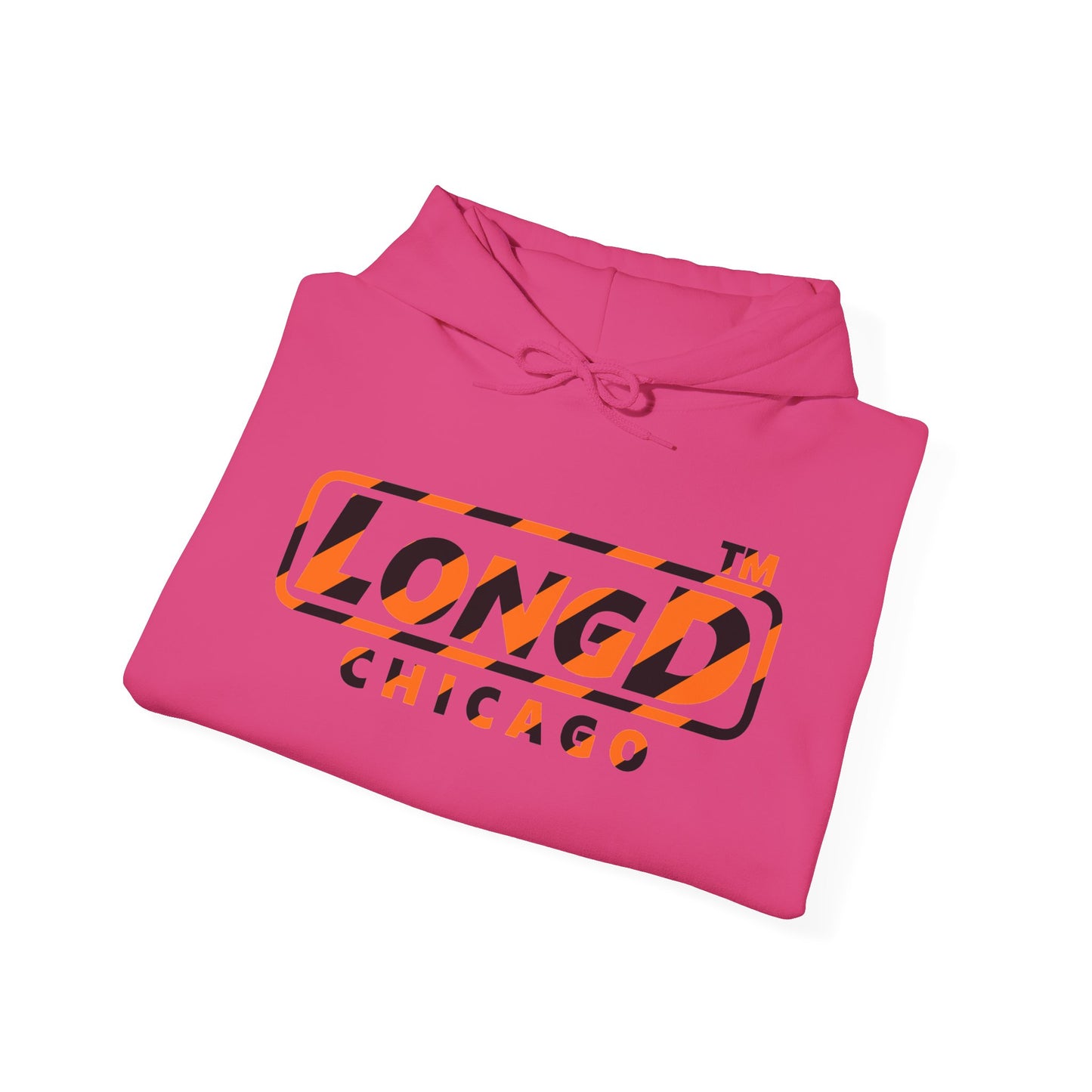 LongD Chicago positive 12-striped 4-print logo (Halloween colors) hoodie