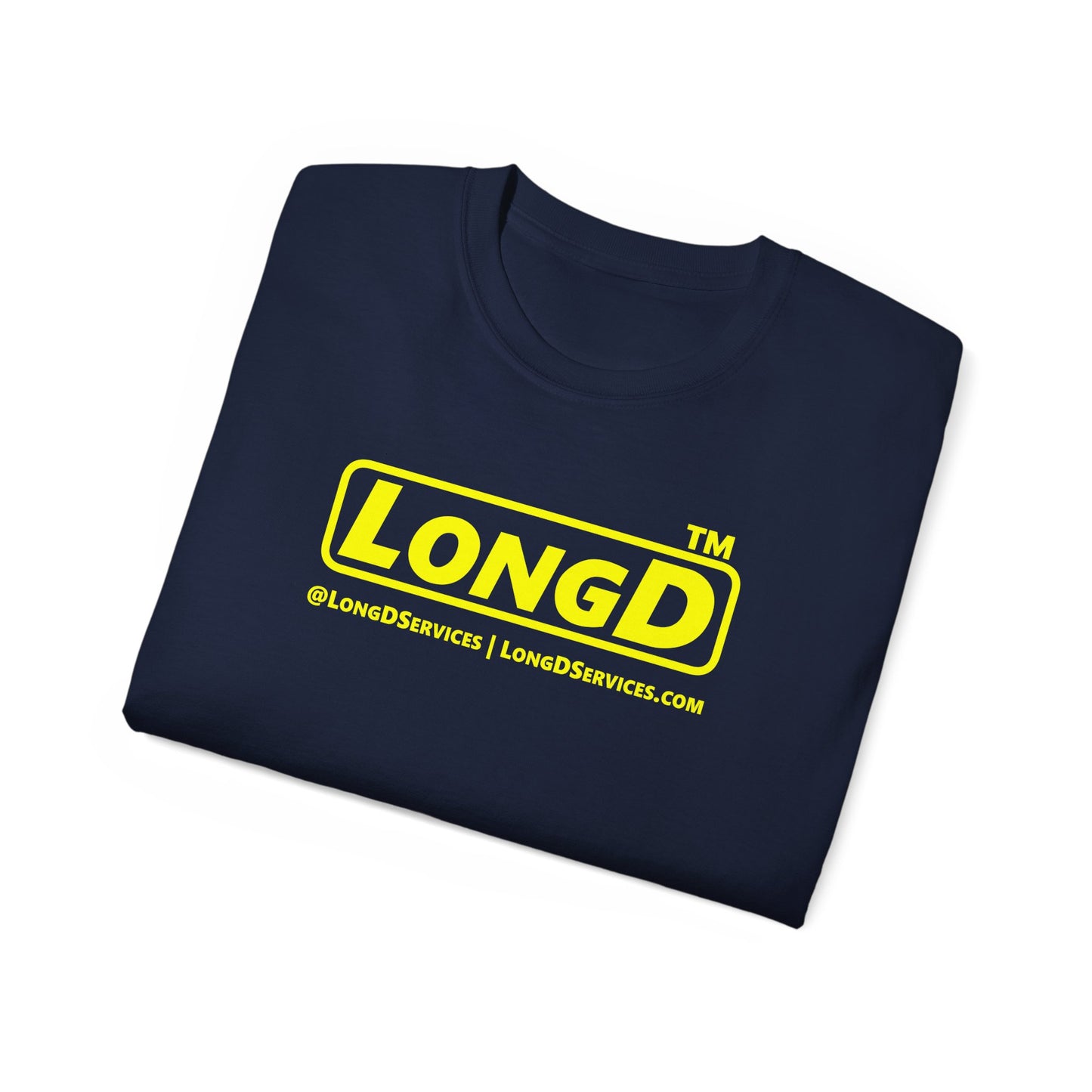 LongD Tag-domain positive alternate basic logo cotton tee