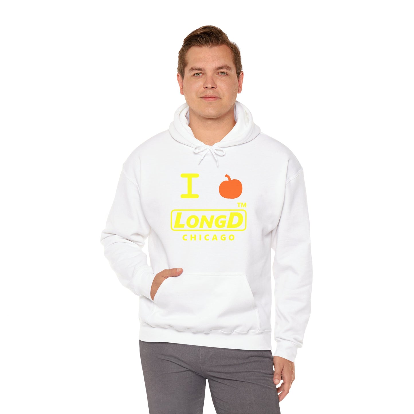 I Pumpkin LongD® Logo Hoodie yellow basic Chicago logo