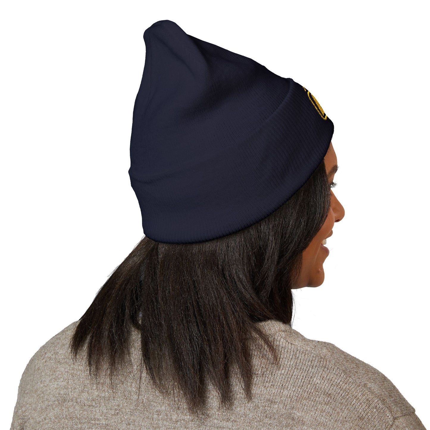 Embroidered Classic Cuffed Beanie reverse official basic logo initials