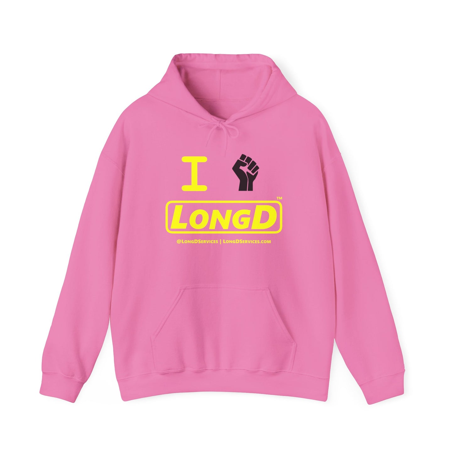 I Fist LongD® Alternate Logo Hoodie with Juneteenth black fist