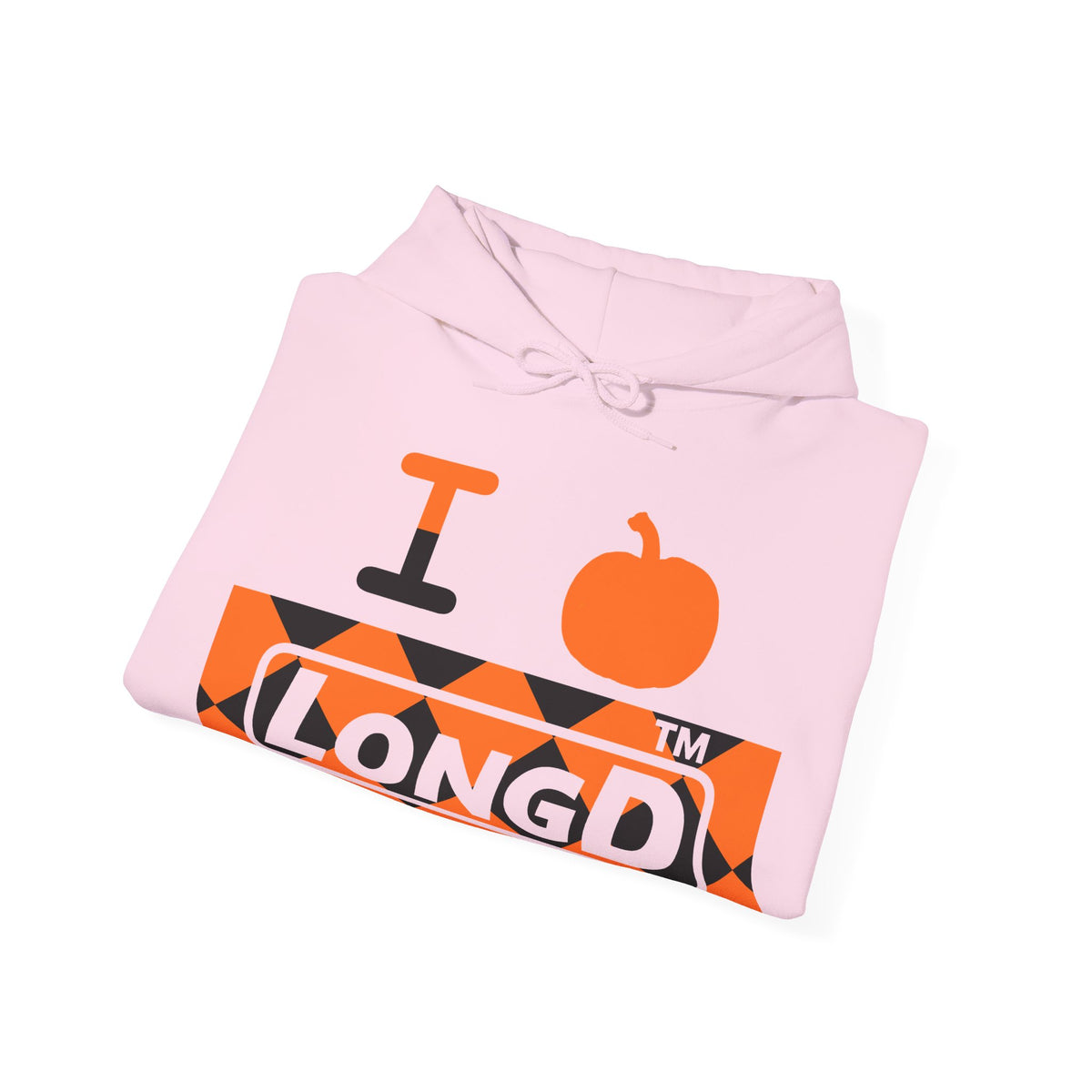 I pumpkin LongD Chicago negative argyle logo hoodie