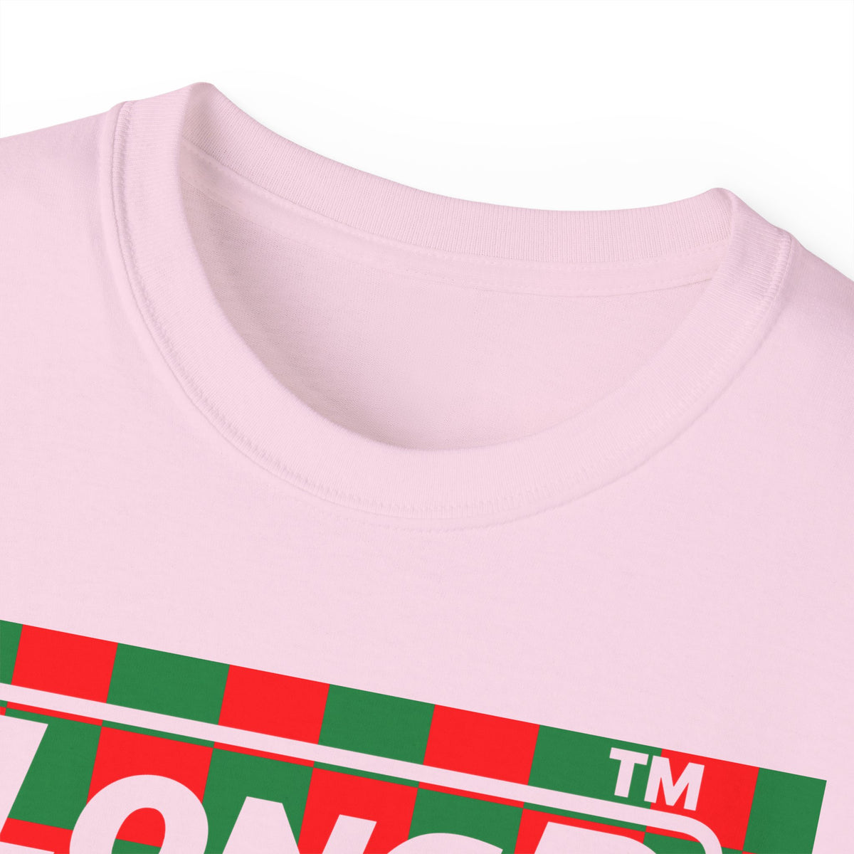 LongD Chicago negative checkered logo (Xmas colors) cotton tee