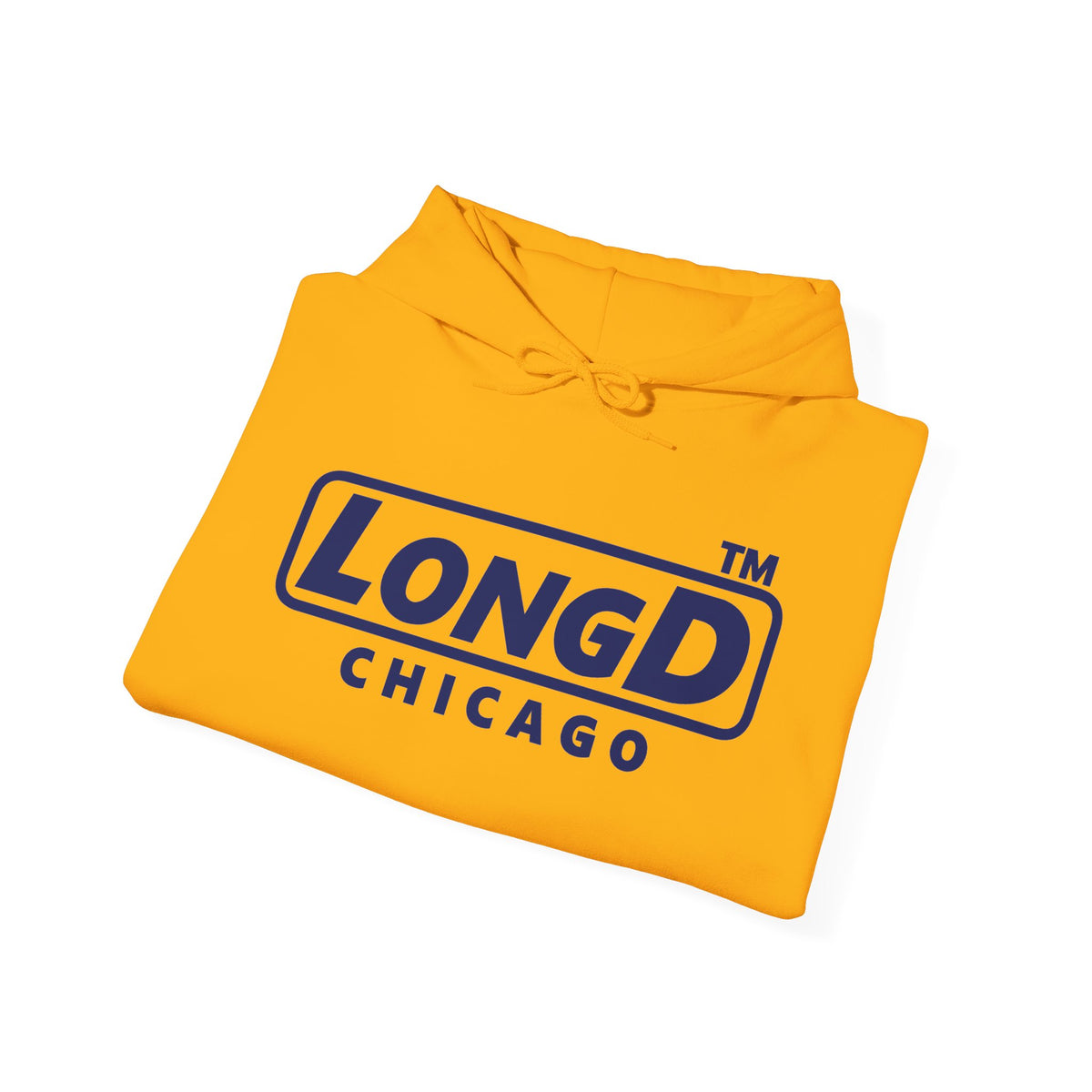LongD Chicago positive basic Navy (002060) logo hoodie