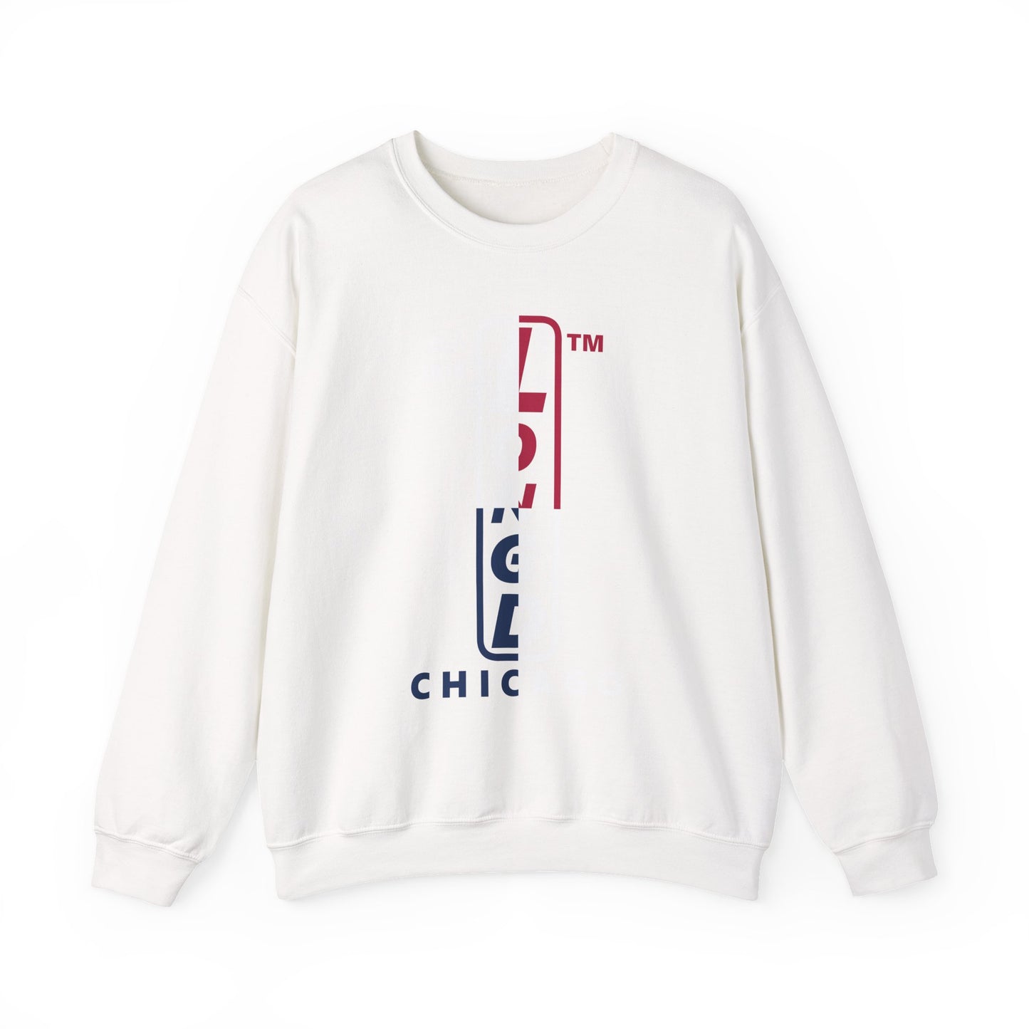 LongD positive quarters Chicago upright logo crewneck sweatshirt (patriotic colors)