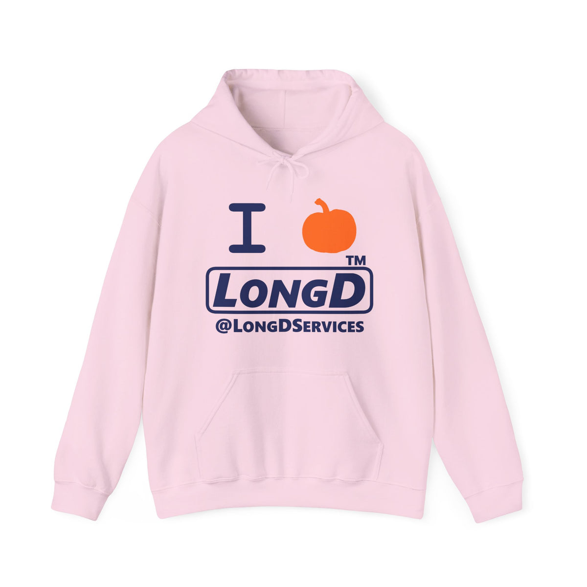I pumpkin LongD Tag positive basic Navy (002060) logo hoodie