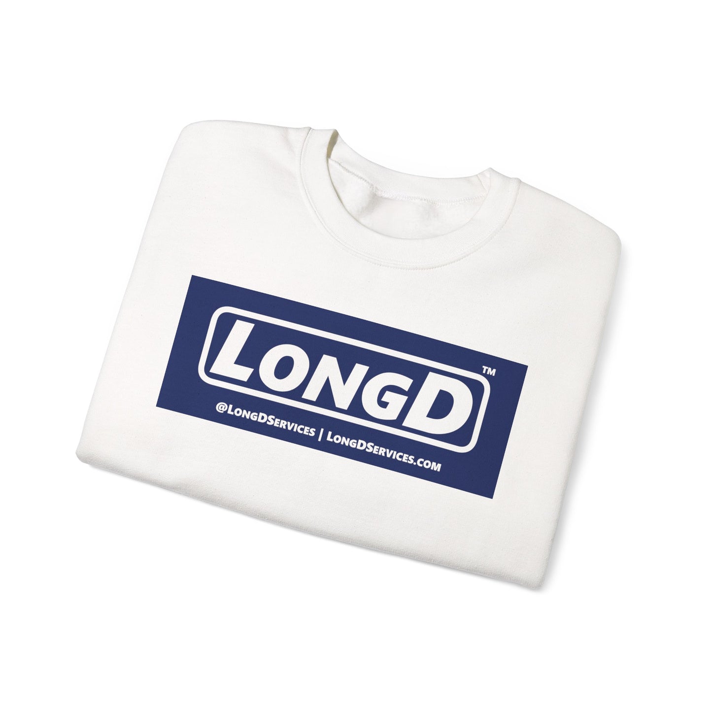 LongD negative official original logo crewneck sweatshirt