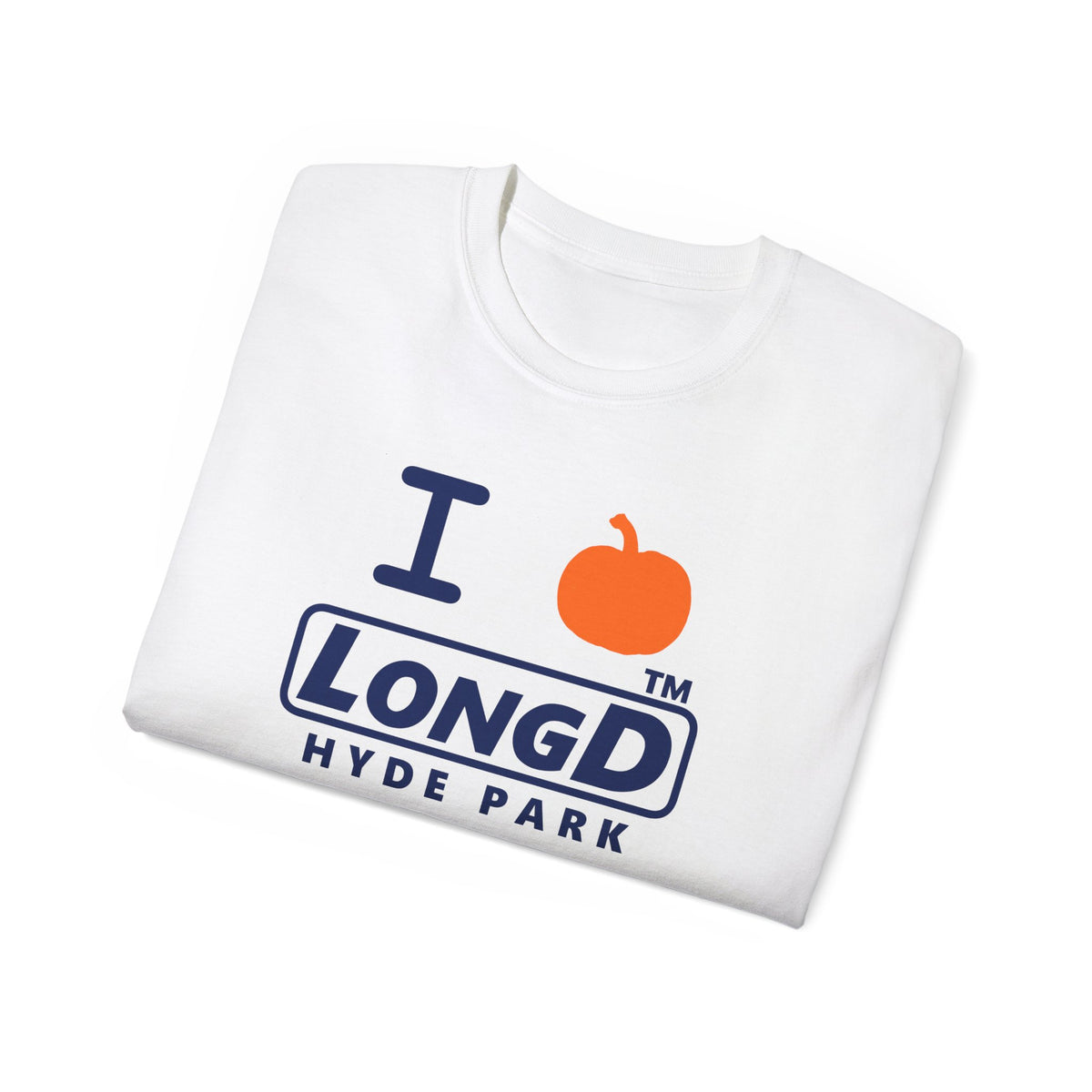 I pumpkin LongD Hyde Park positive basic Navy (002060) front-back logo cotton tee