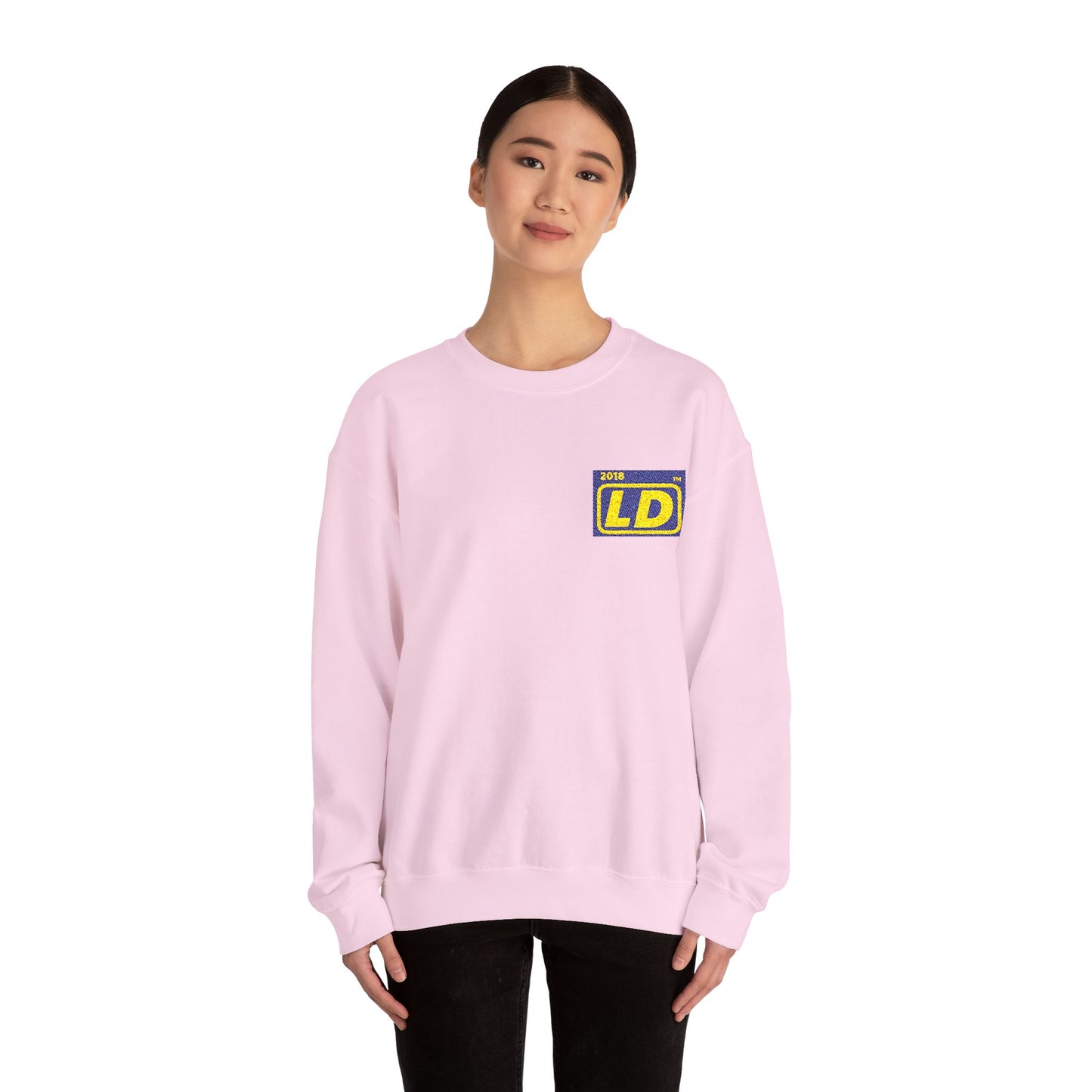 Embroidered Unisex Heavy Blend™ Crewneck Sweatshirt reverse logo initials