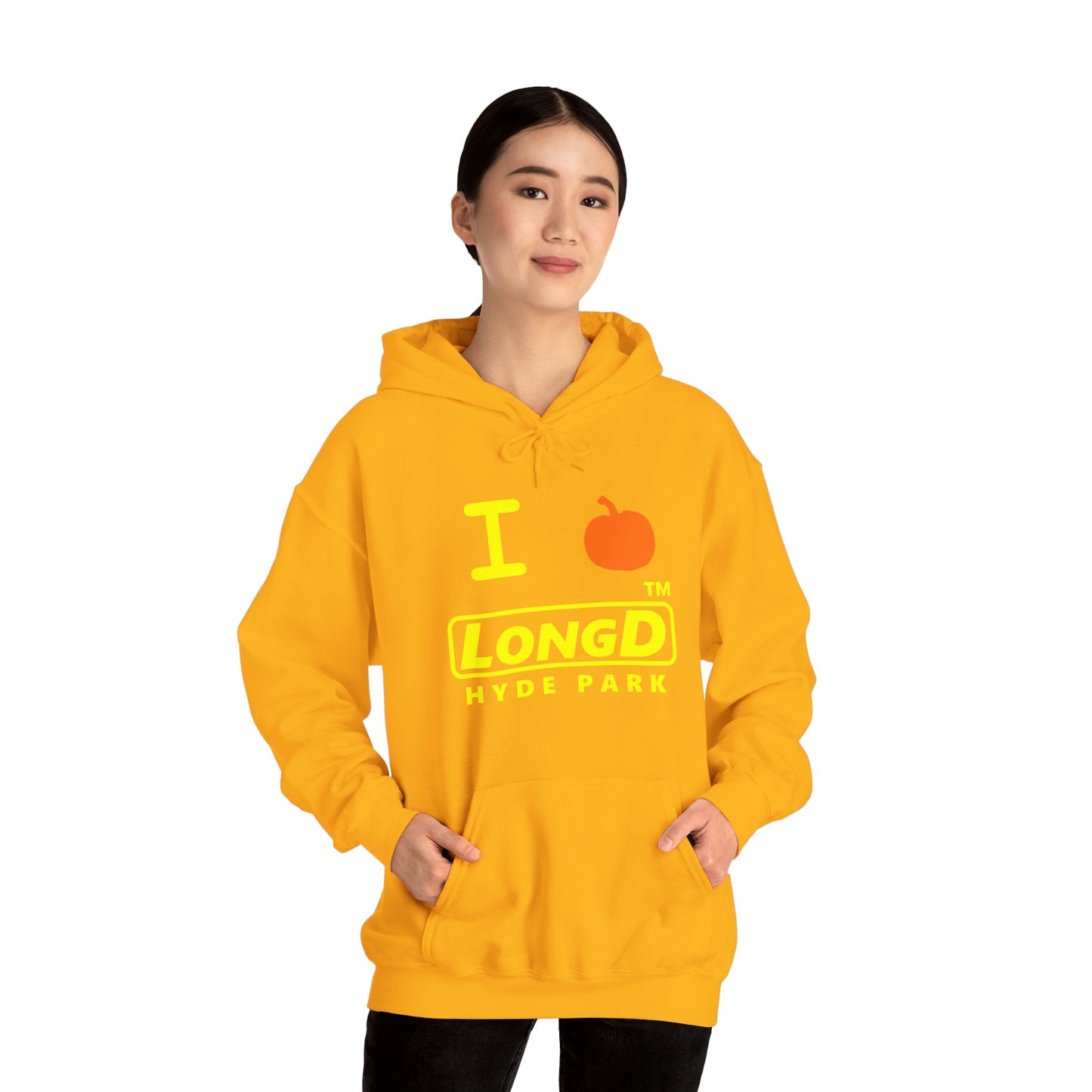 I Pumpkin LongD® Logo Hoodie yellow basic Hyde Park logo