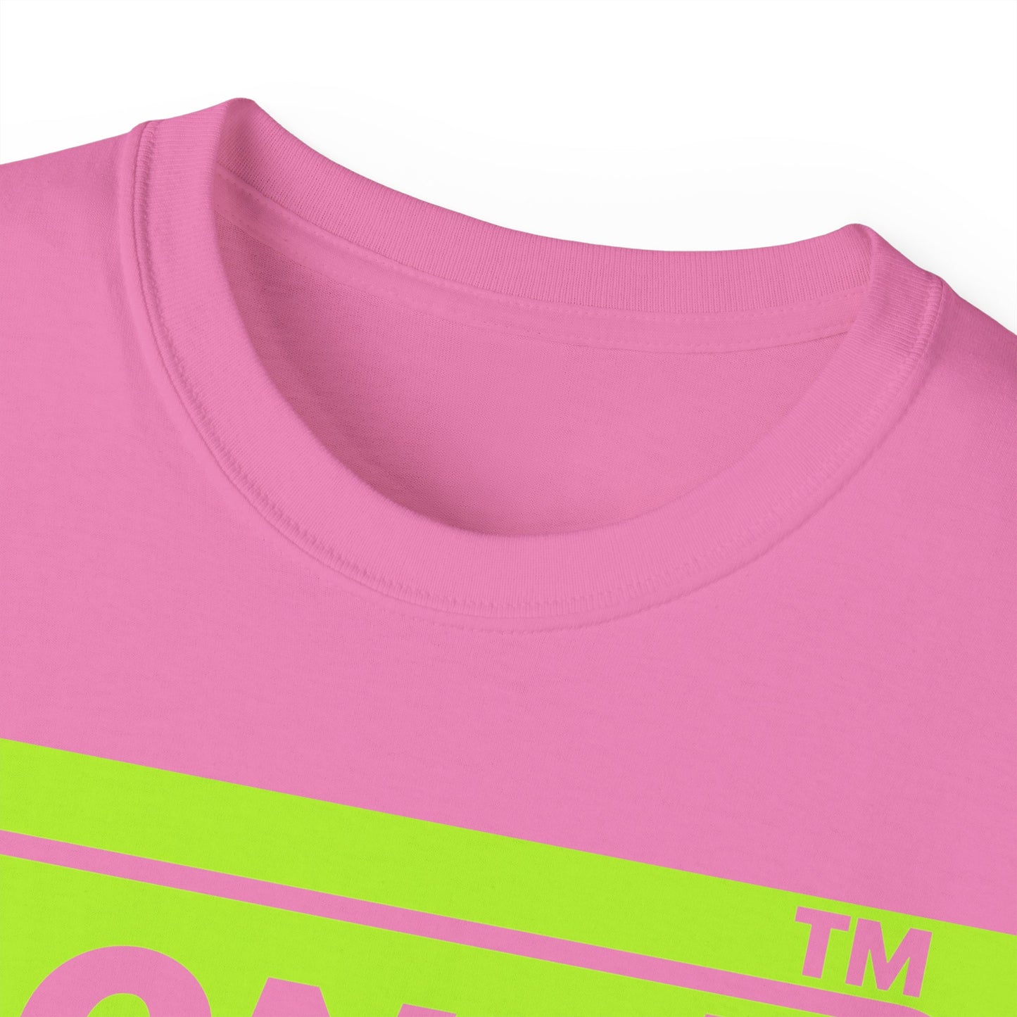 LongD® negative lime green Chicago Logo Cotton Tee