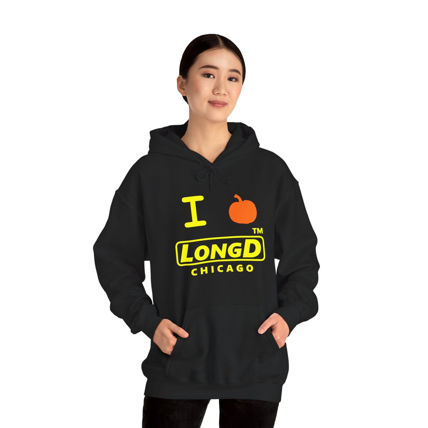 I Pumpkin LongD® Logo Hoodie yellow basic Chicago logo