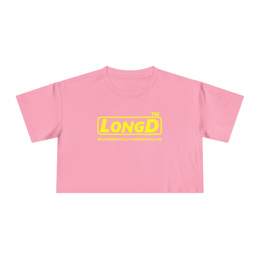 LongD Tag-domain positive alternate basic logo crop tee