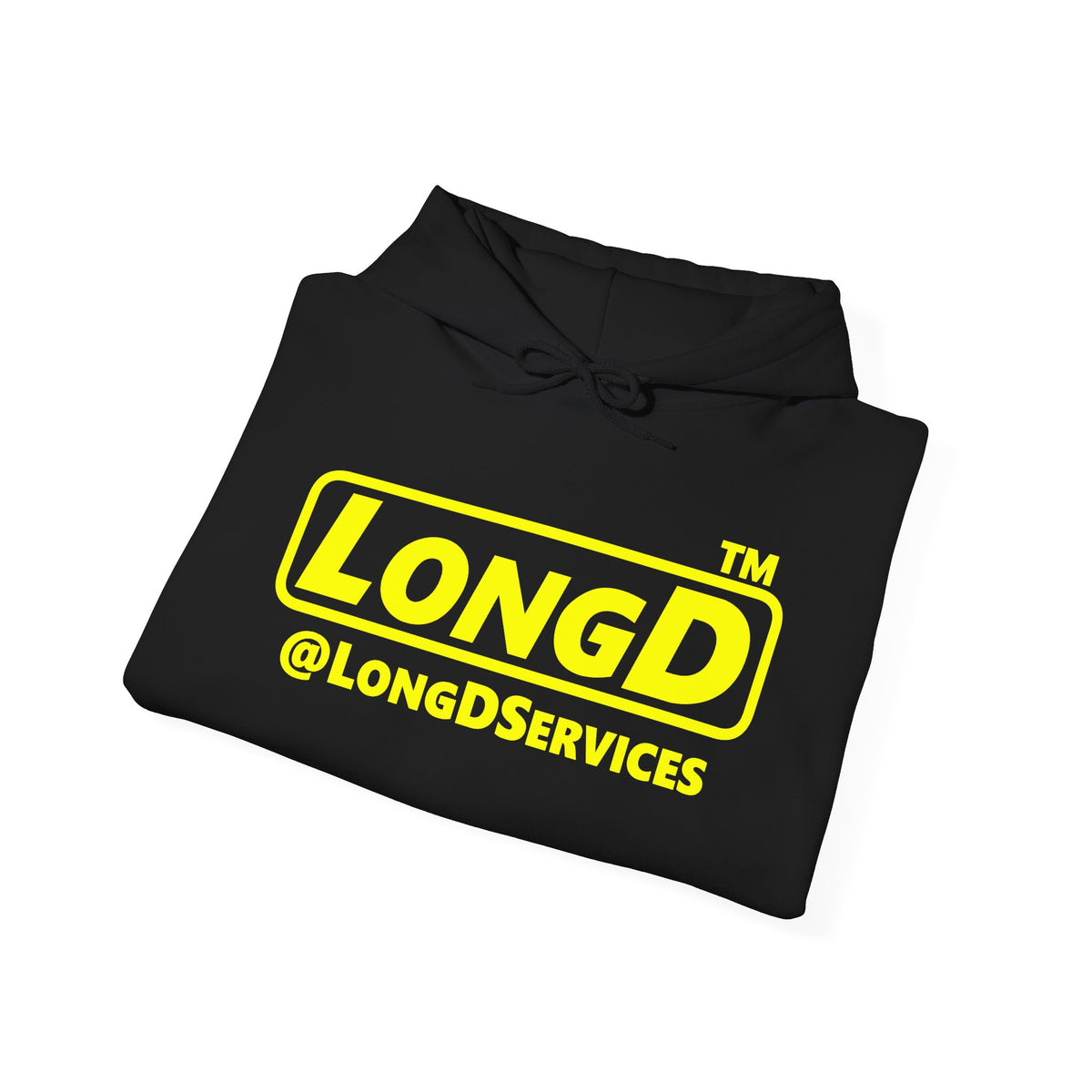 LongD Tag positive alternate basic Yellow (FFFF00) logo hoodie