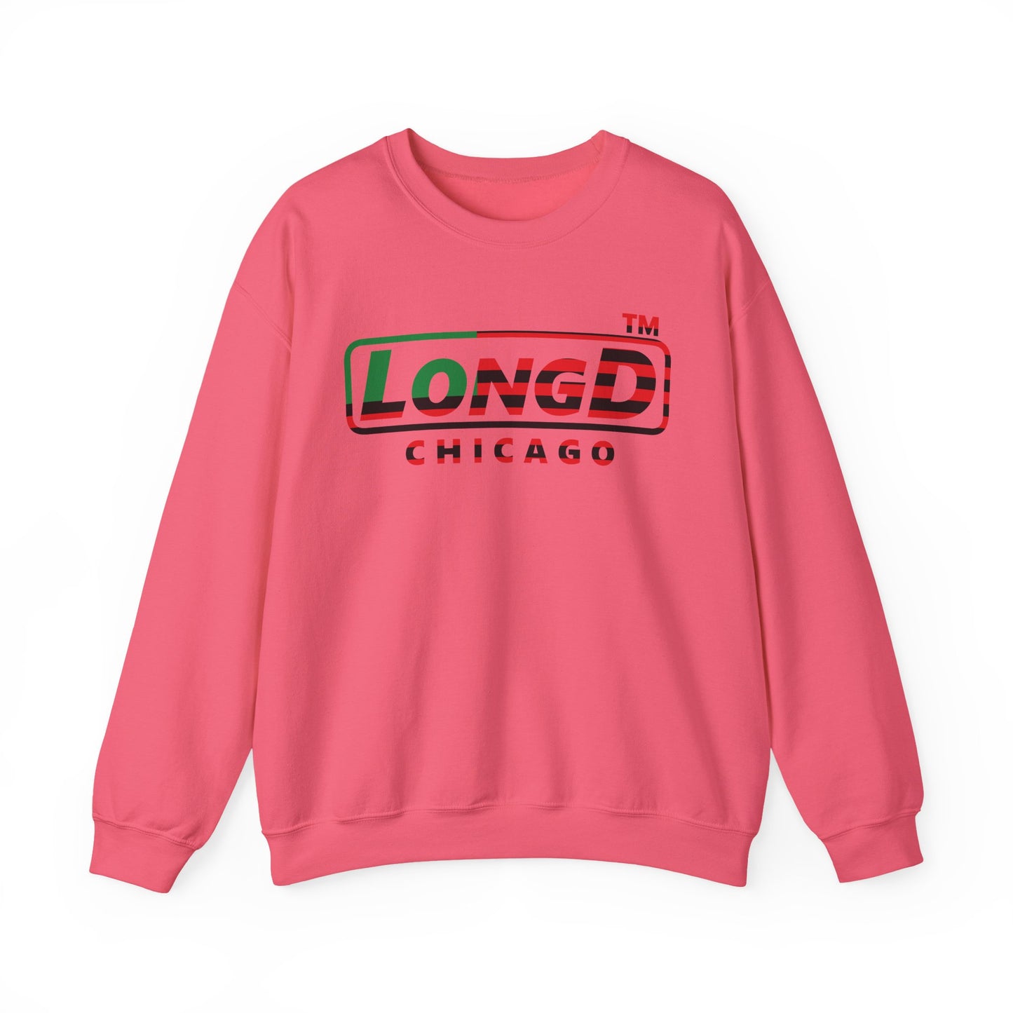 LongD positive flag Chicago logo crewneck sweatshirt (Juneteenth colors)