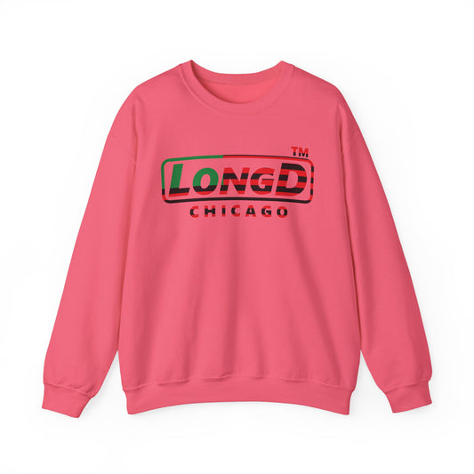 LongD positive flag Chicago logo crewneck sweatshirt (Juneteenth colors)