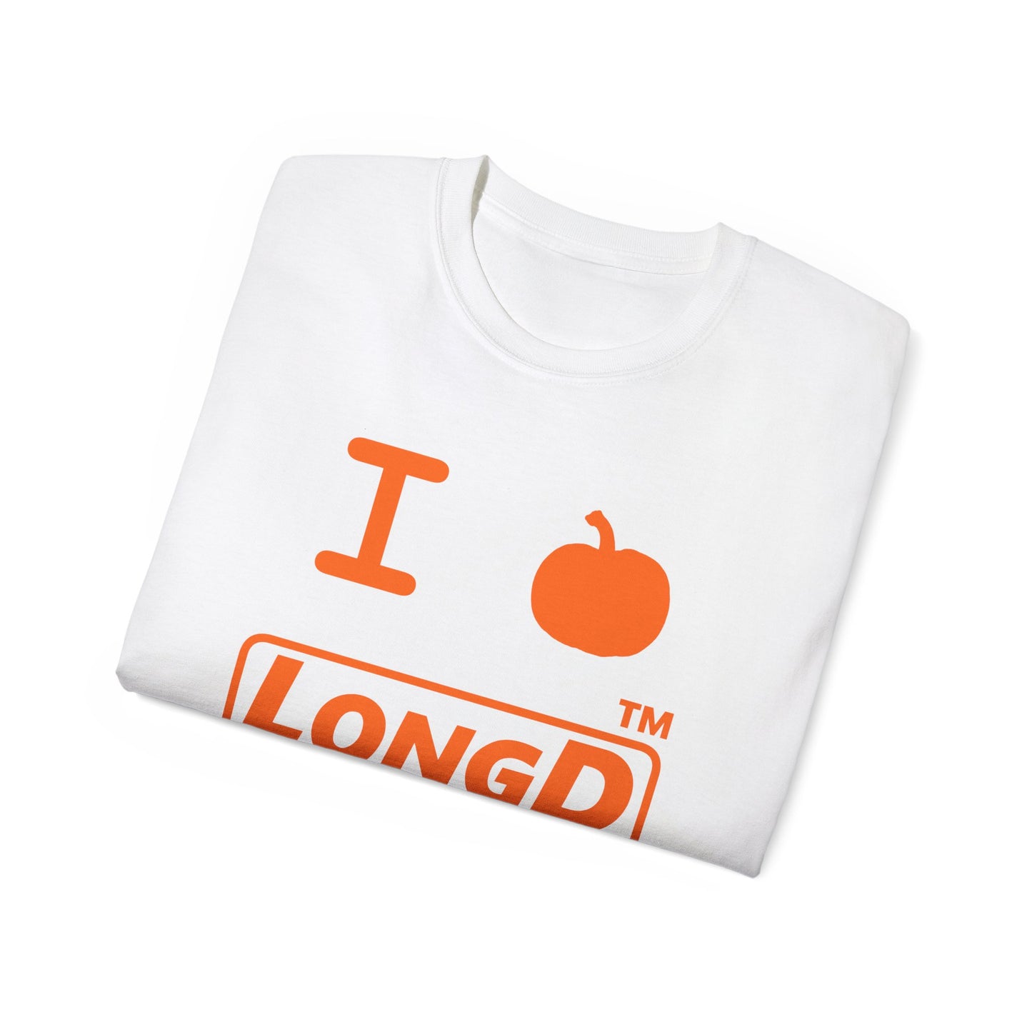 I Pumpkin LongD® Logo Cotton Tee positive orange basic tag logo