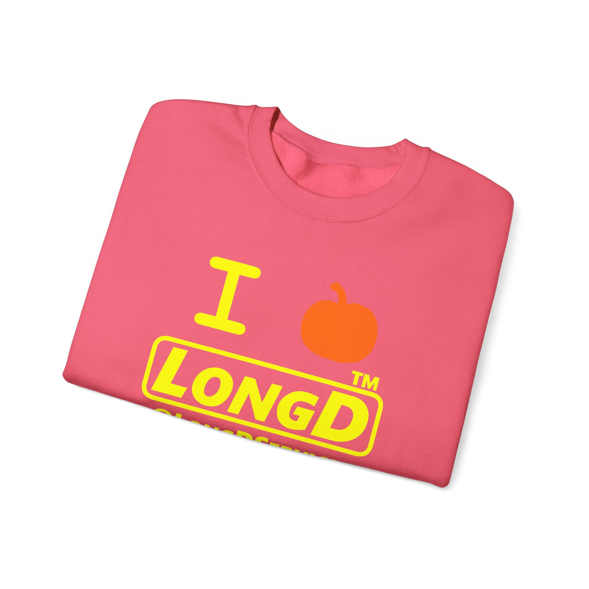 I pumpkin LongD Tag positive alternate basic Yellow (FFFF00) logo crewneck sweatshirt
