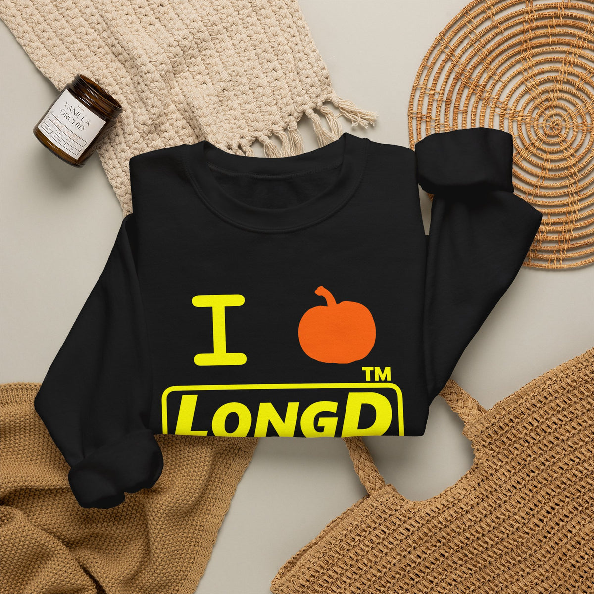 I pumpkin LongD Hyde Park positive alternate basic Yellow (FFFF00) logo crewneck sweatshirt