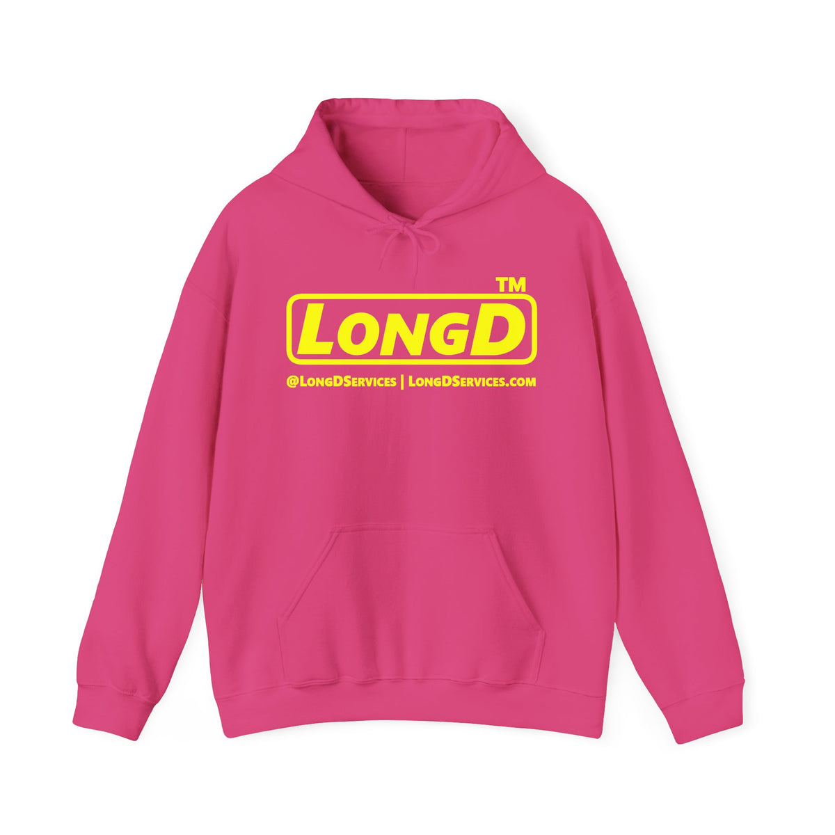 LongD Tag-domain positive alternate basic logo hoodie