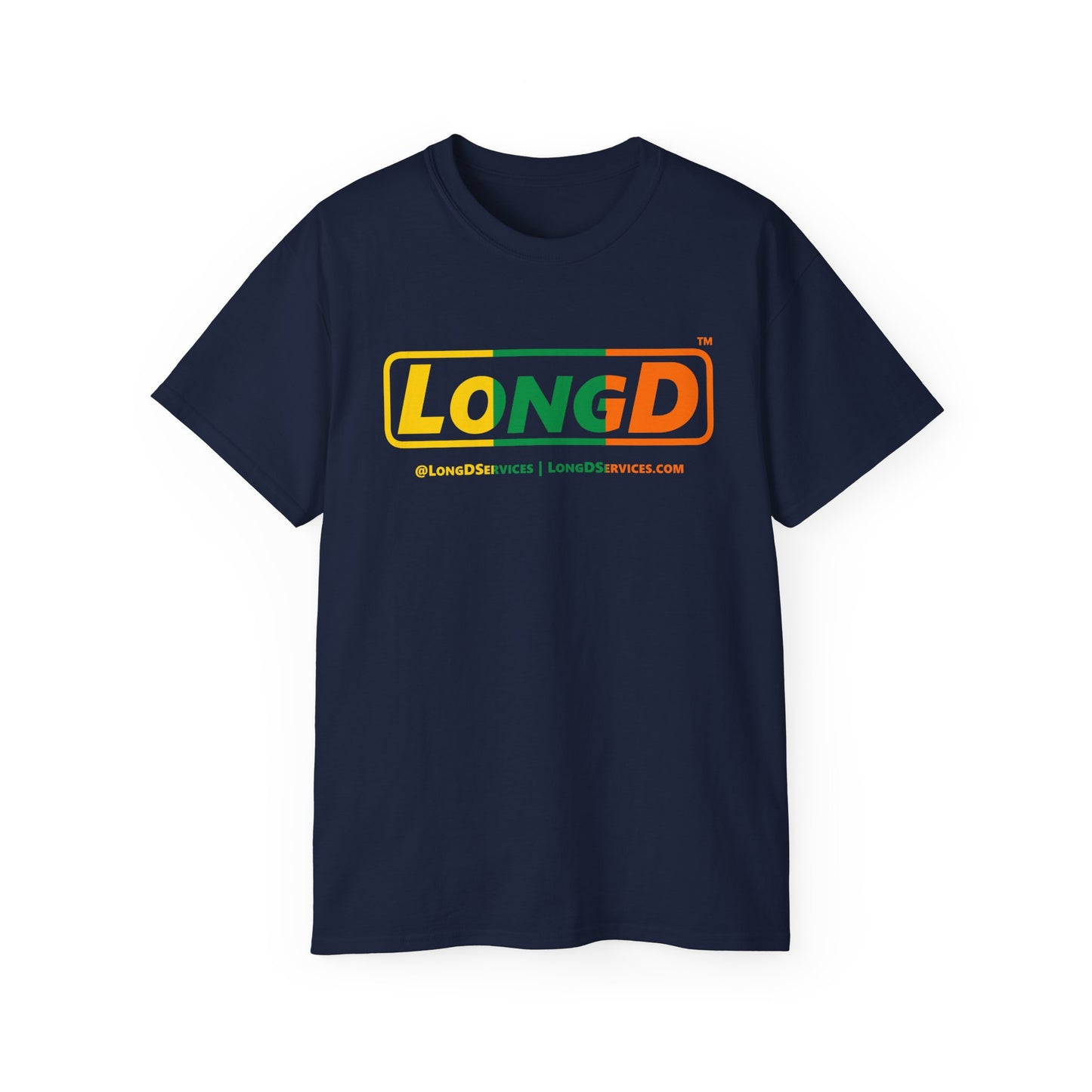 LongD® Logo Cotton Tee (St. Patrick's Day -Irish Green, Golden Yellow and Irish Orange thirds)