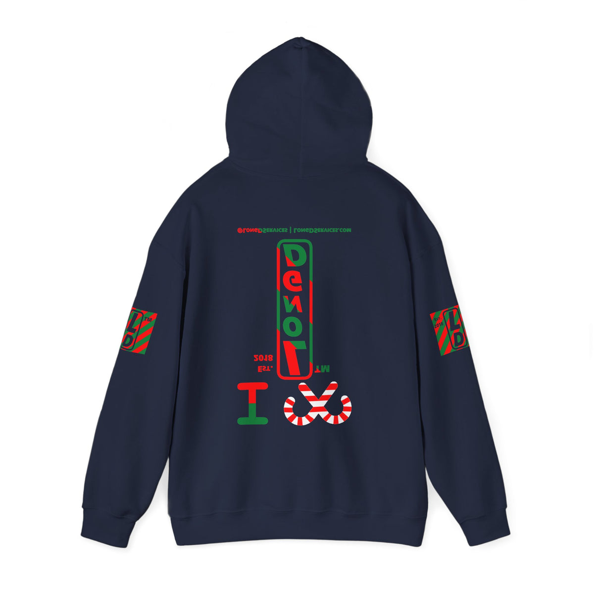 I candy cane LongD Tag-domain positive upright pixel-weighted 4-striped 4-print logo hoodie