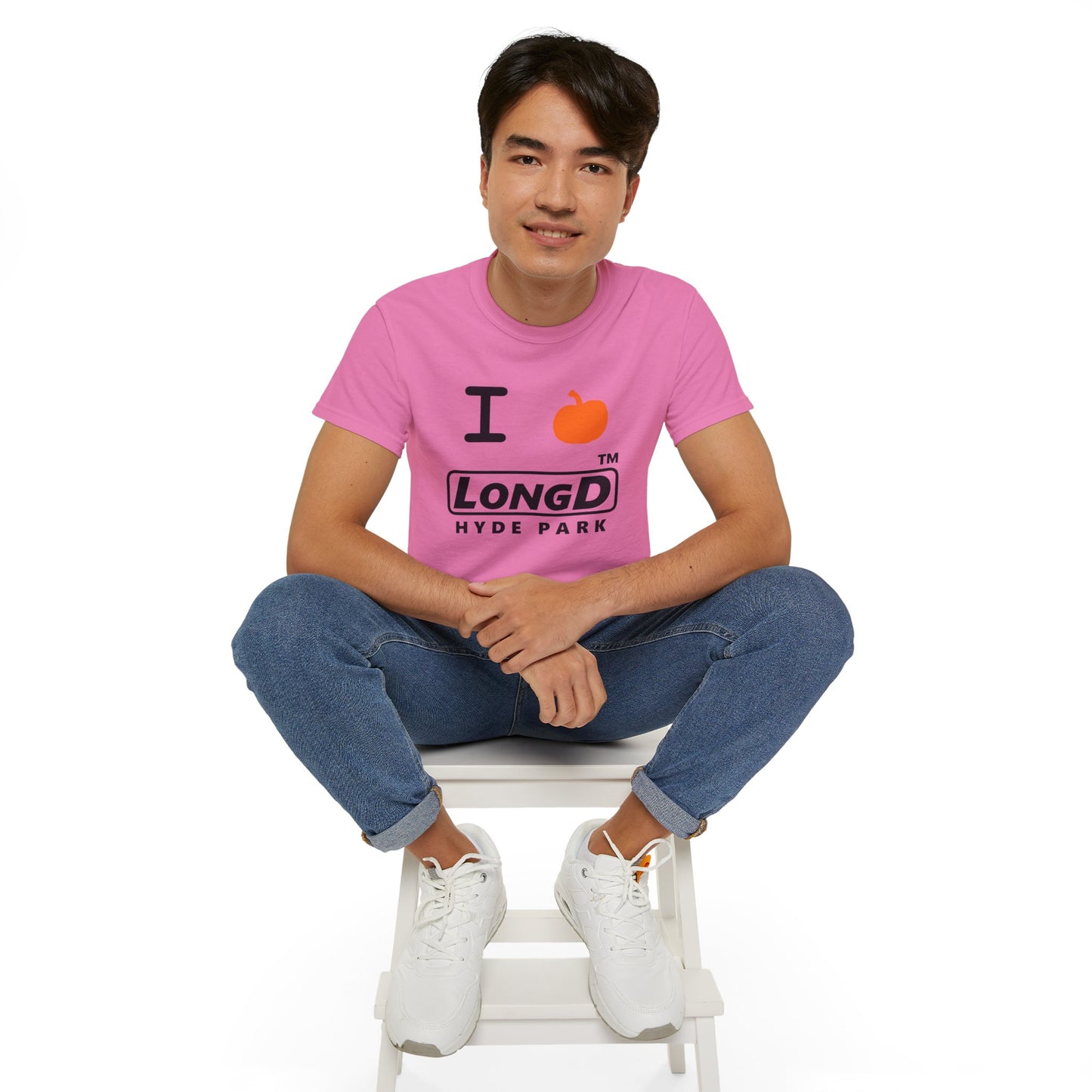 I Pumpkin LongD® Logo Cotton Tee positive black basic Hyde Park logo