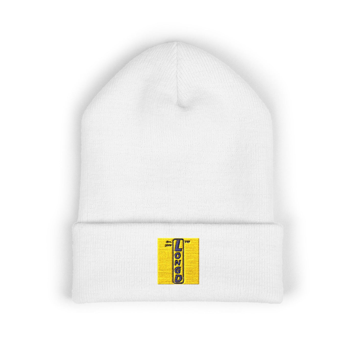 Embroidered Classic Cuffed Beanie official logo upright