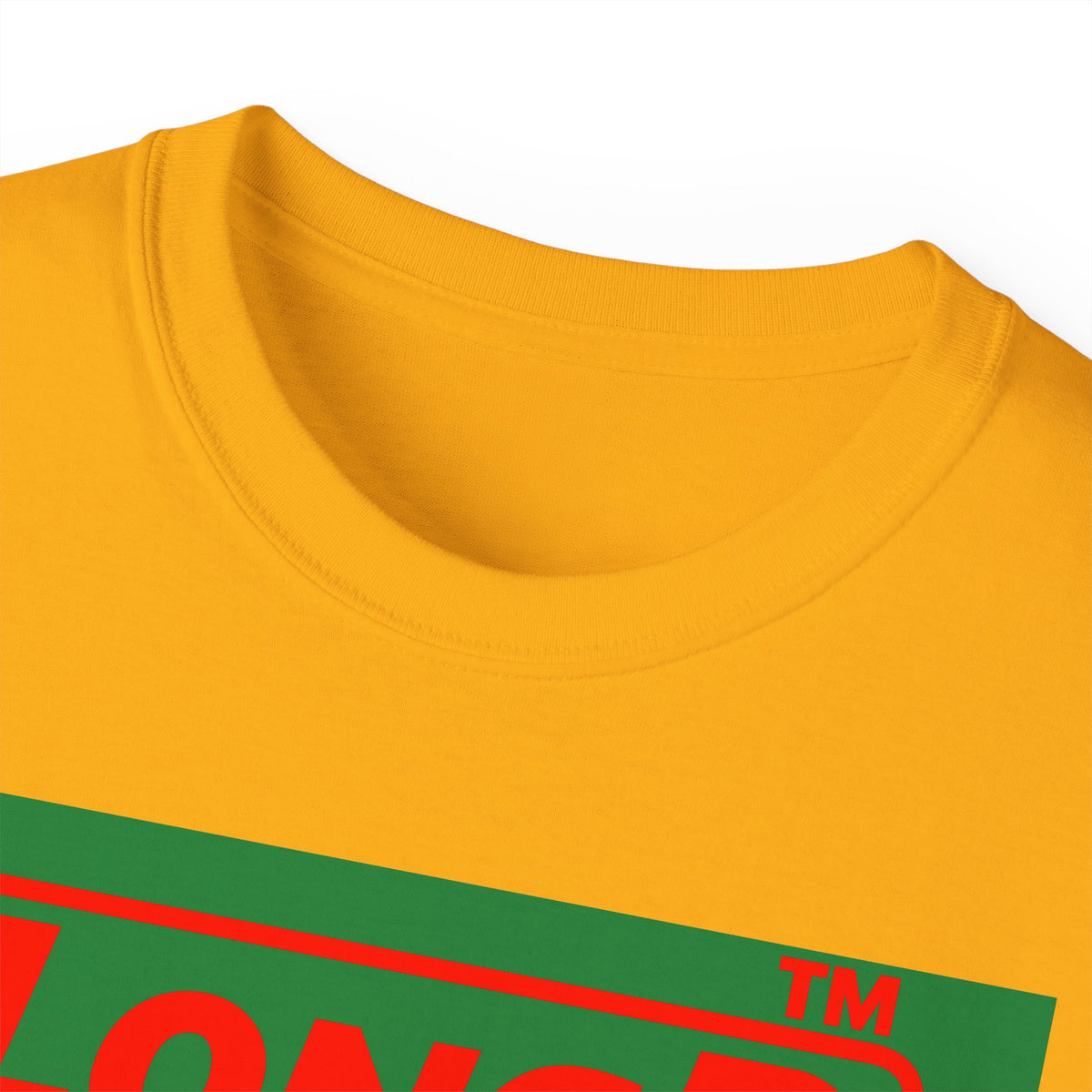 LongD Hyde Park logo positive red on negative green (Xmas colors) cotton tee
