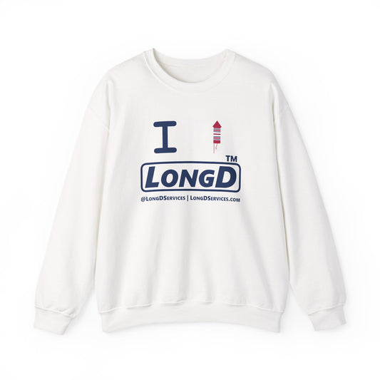 I firecracker LongD official basic tag-domain logo crewneck sweatshirt
