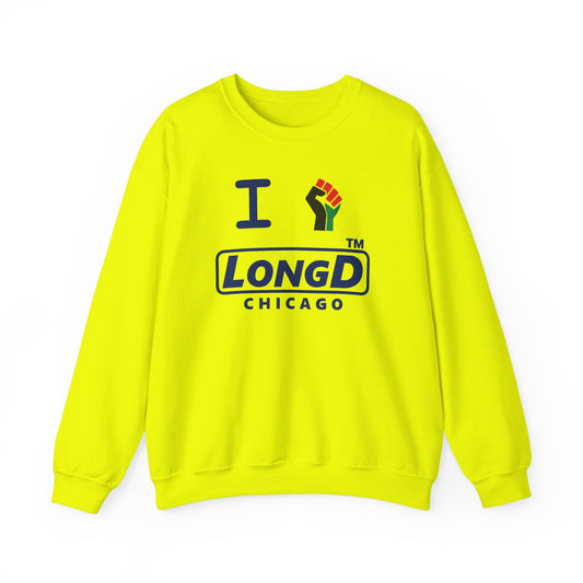 I fist LongD official basic Chicago logo crewneck sweatshirt