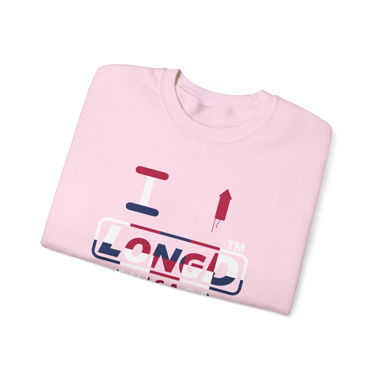 I firecracker LongD positive 2x5 Chicago logo crewneck sweatshirt