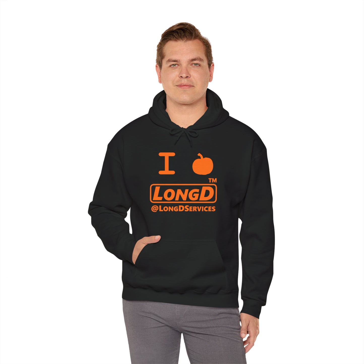 I Pumpkin LongD® Logo Hoodie orange basic tag logo