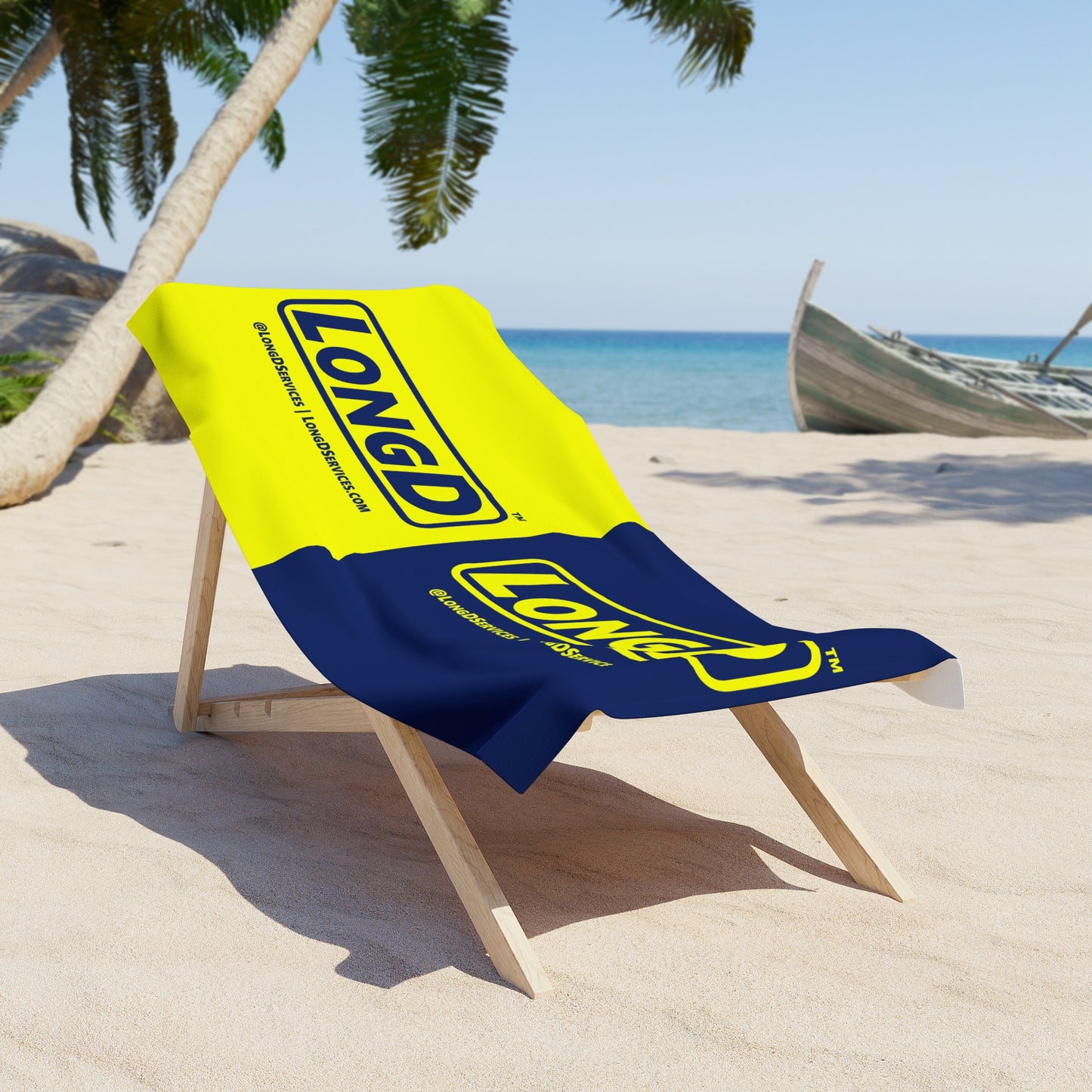 LongD Inline Logos Beach Towel