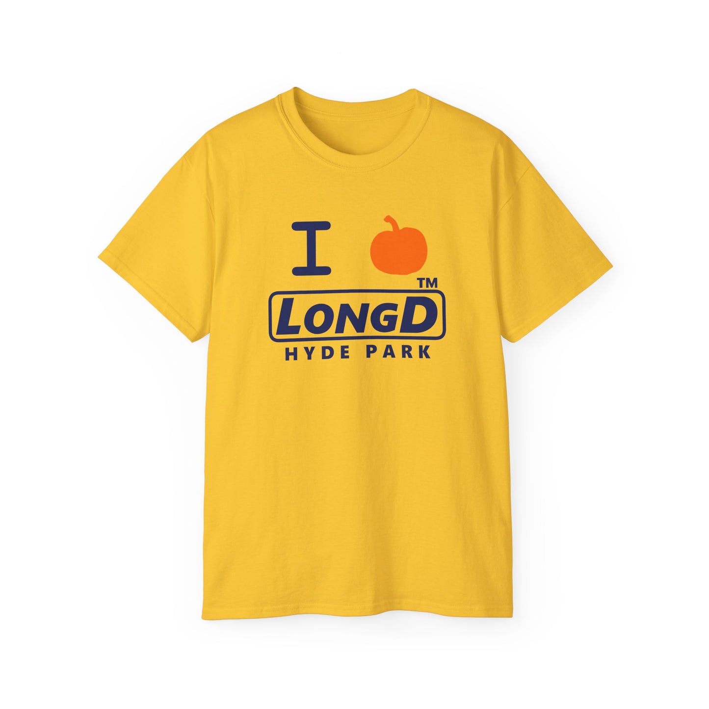 I pumpkin LongD Hyde Park positive basic Navy (002060) front-back logo cotton tee