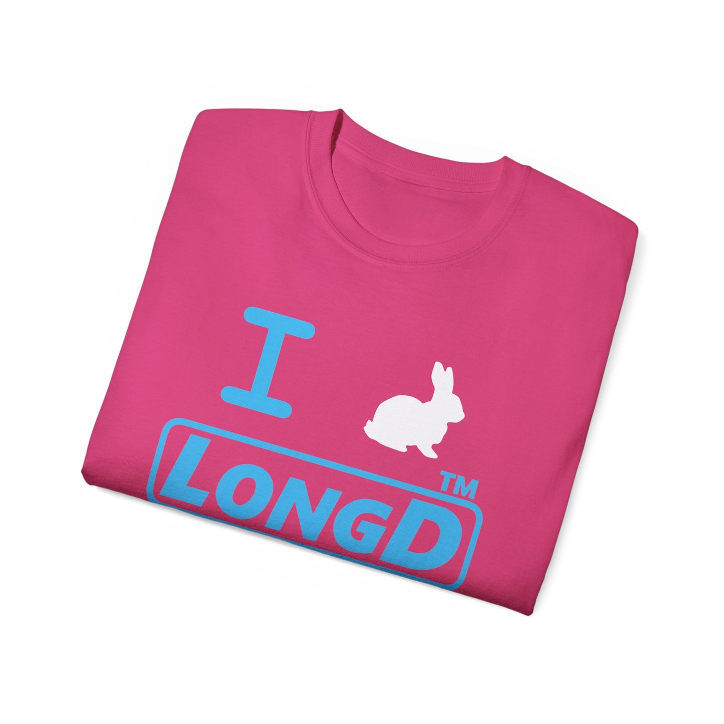 I Bunny LongD® positive turquoise Chicago Logo Cotton Tee