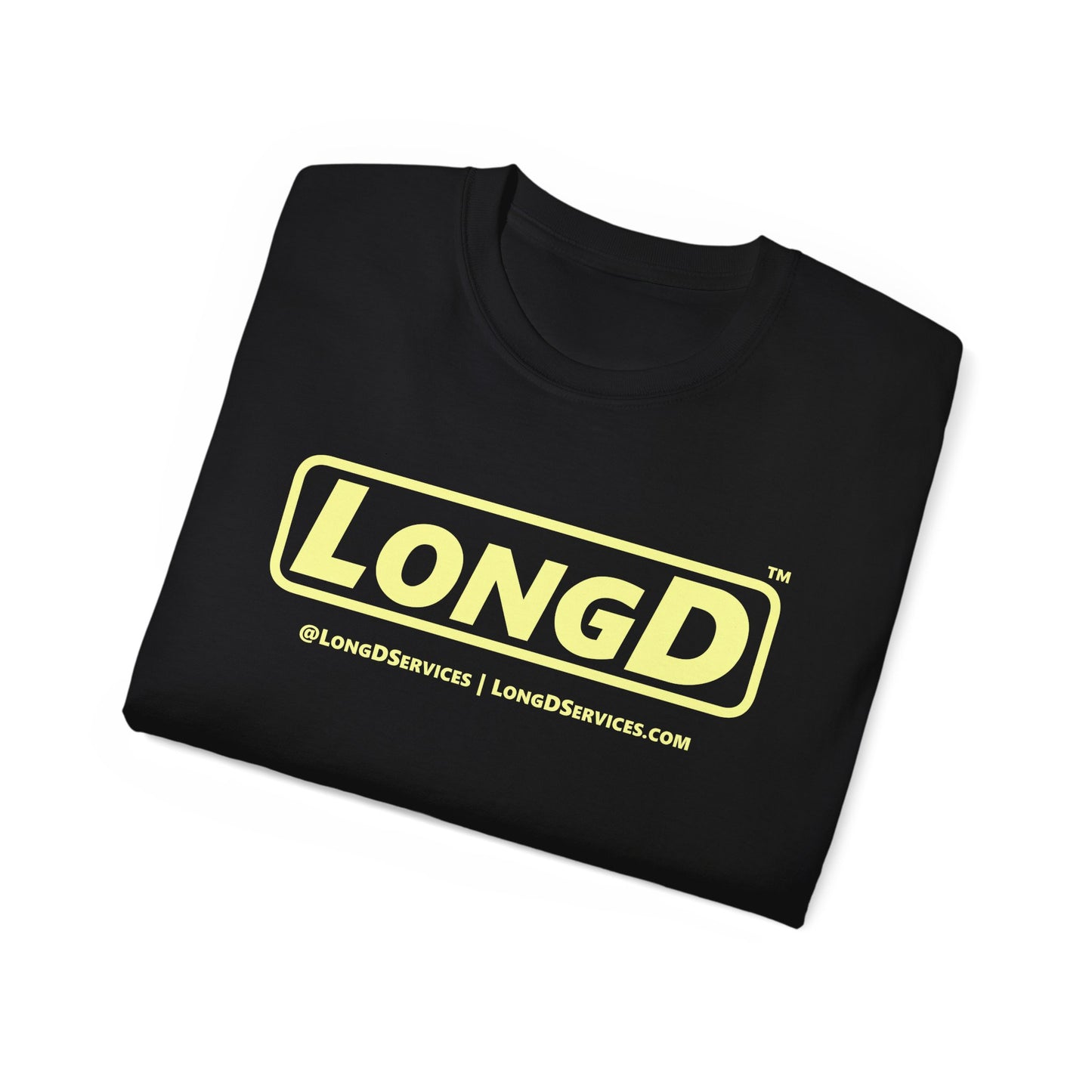LongD® Logo Cotton Tee (Easter pastel yellow positive text)