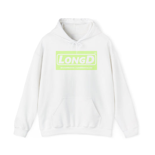 LongD® Logo Hoodie pastel negative green text