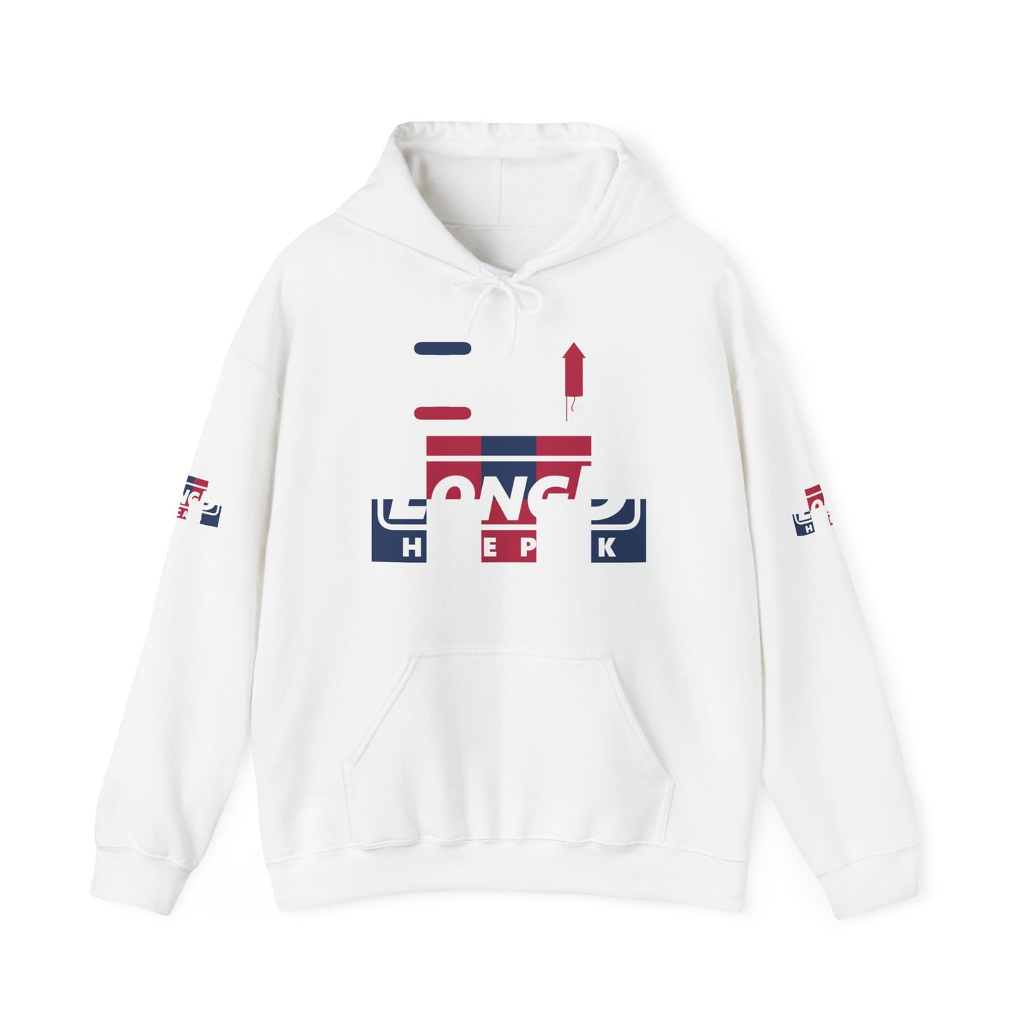 I firecracker LongD® negative 2x5 4-print double breasted Hyde Park logo hoodie