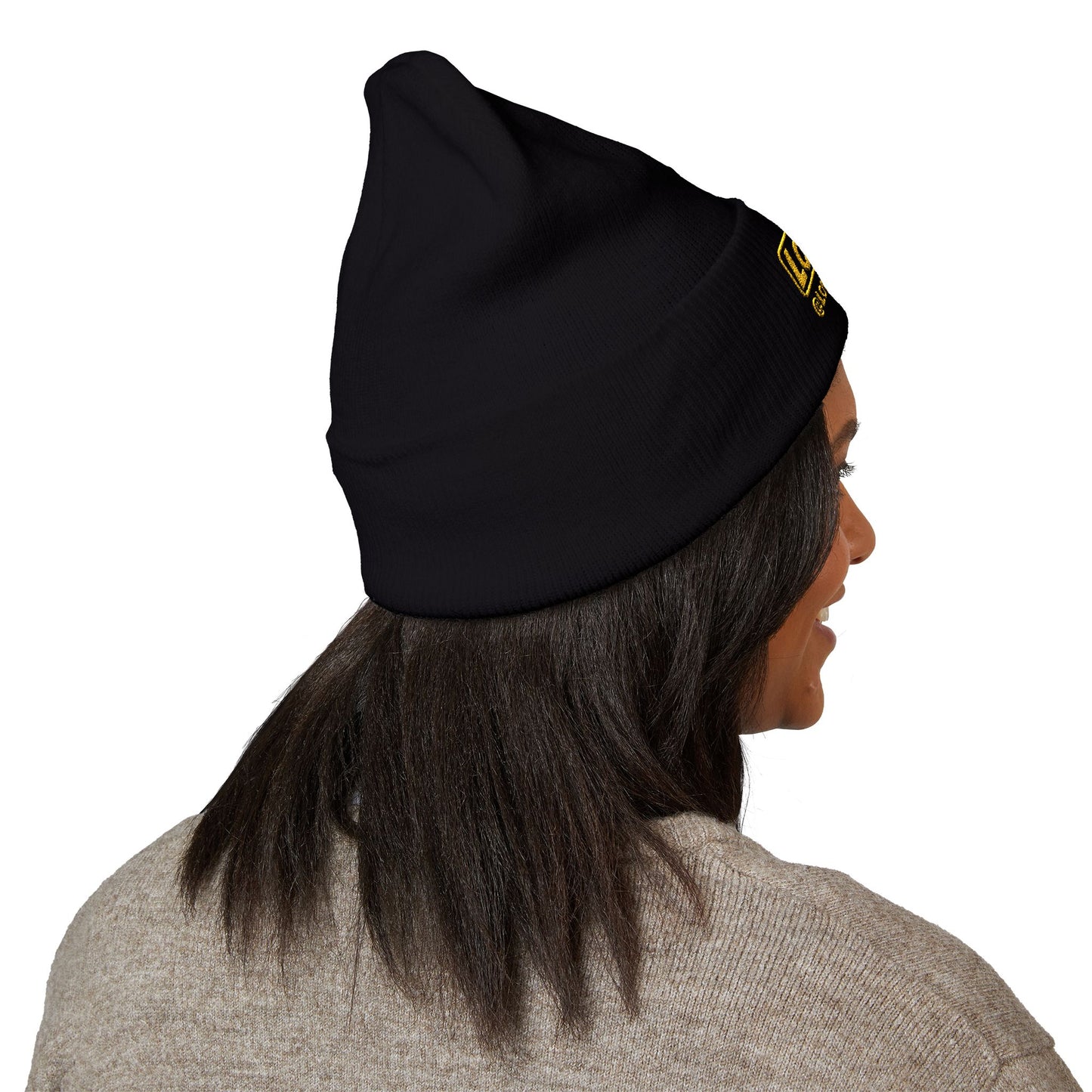 Embroidered Classic Cuffed Beanie Reverse Basic Logo